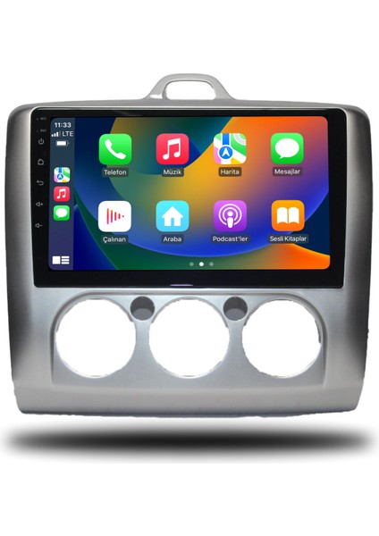 Ford Focus 2 Android Carplay Multimedya 2007-2011 Manuel Klima 4gb Ram + 64GB Hafıza + 8 Çekirdek fiyatları