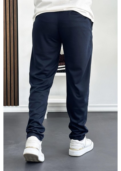 Erkek Beli Lastikli Double Paça Jogger Pantolon Lacivert EDW145