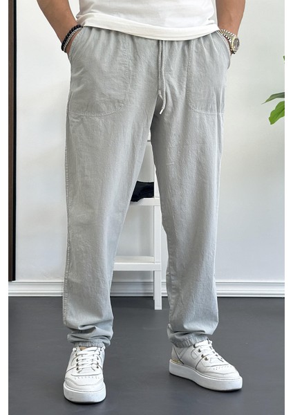 Erkek Baggy Kalıp Pantolon Gri EDW130