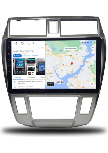 Honda City Android Carplay Multimedya 2009-2012 Dijital Klima 4gb Ram + 64GB Hafıza + 8 Çekirdek modelleri