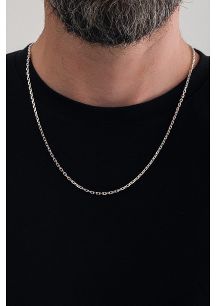 925 Ayar Gümüş Zincir 2.4mm Forse Kolye