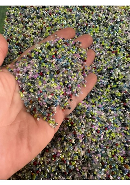 356 gr Renkli Karışık Kum Bonccuk Oya Yazma Boncuğu fiyatları