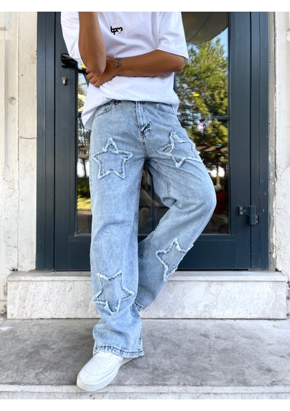 Premium Starry Patch Baggy Pantolon fiyatları