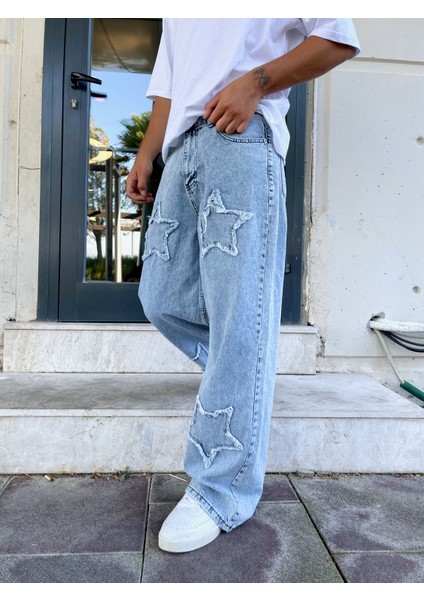 Premium Starry Patch Baggy Pantolon modelleri