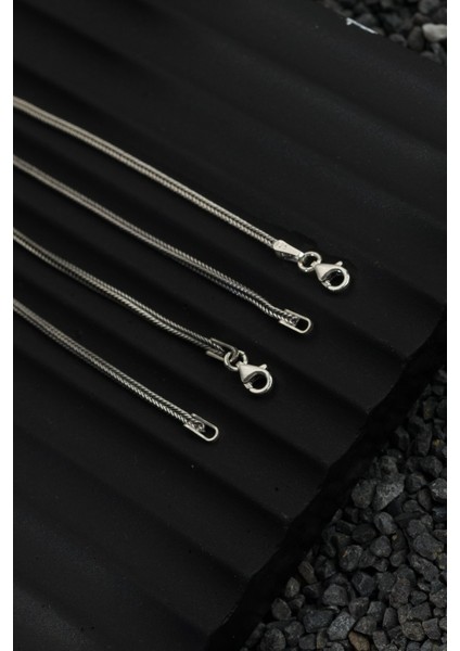 925 Ayar Gümüş Zincir 1.6mm Oksitli Tilki Kuyruğu Kolye fiyatları