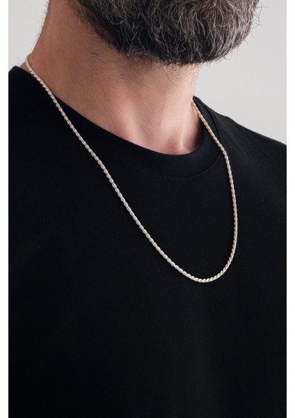 925 Ayar Gümüş Zincir 2.5mm Halat Kolye