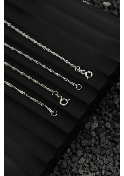 925 Ayar Gümüş Zincir 1.5mm Singapur Kolye fiyatları