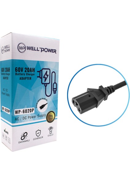 Wellpower WP-6020P 60V 20A Elektrikli Bisiklet Şarj