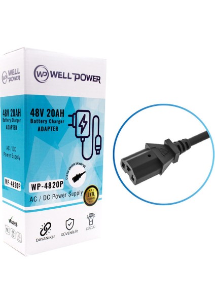 Wellpower WP-4820P 48V 20A Elektrikli Bisiklet Şarj Cihazı