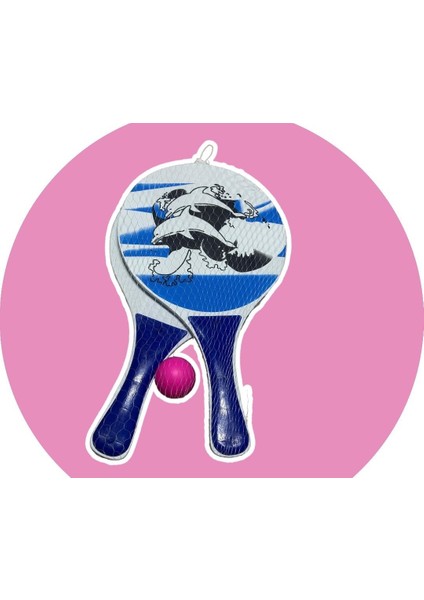 Beach Ball Ahşap Plaj Tenis Raketi ve Kaliteli Top Fileli Set (2 Raket + 1 Top) modelleri