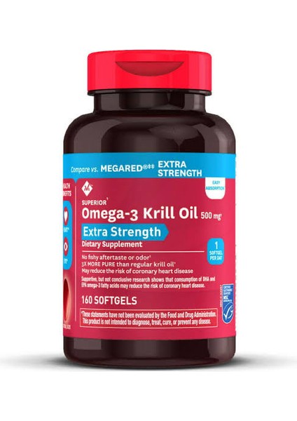 Members Mark Krill Oil Extra Strength 500 Mg 160 Softgels