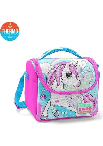 Kids Mavi Neon Pembe Iki Bölmeli Yuva Sırt Çantası 3'lü Set 3SET23511
