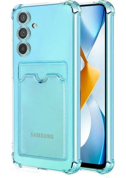 Samsung Galaxy A15 Kılıf Darbe Emici Köşe Korumalı Kartlıklı Cüzdanlı Silikon Kapak