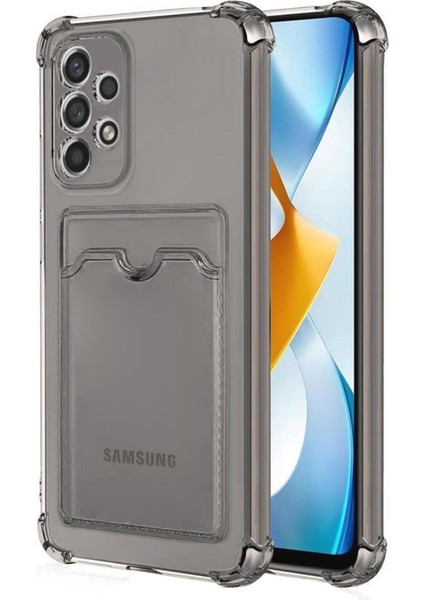 Samsung Galaxy A21S Kılıf Darbe Emici Köşe Korumalı Kartlıklı Cüzdanlı Silikon Kapak