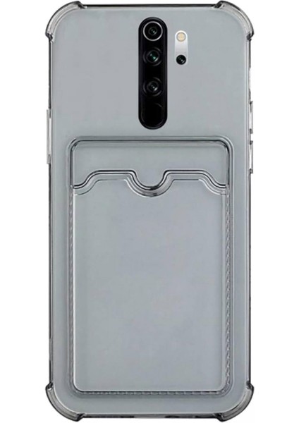 Redmi Note 8 Pro Kılıf Darbe Emici Köşe Korumalı Kartlıklı Cüzdanlı Silikon Kapak