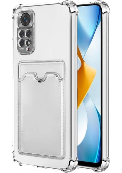 Redmi 10 Kılıf Darbe Emici Köşe Korumalı Kartlıklı Cüzdanlı Silikon Kapak