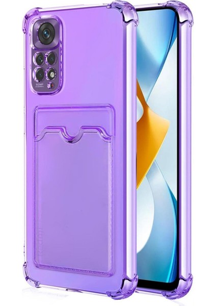 Redmi Note 12 Pro 4G Kılıf Darbe Emici Köşe Korumalı Kartlıklı Cüzdanlı Silikon Kapak