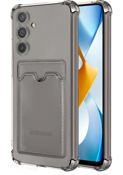 Samsung Galaxy A35 Kılıf Darbe Emici Köşe Korumalı Kartlıklı Cüzdanlı Silikon Kapak