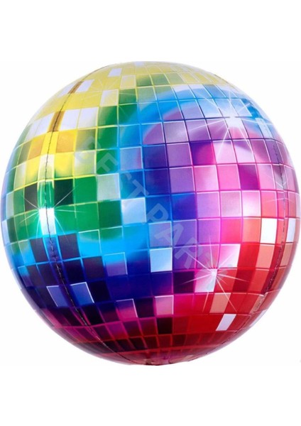 Disko Topu Folyo Balon Renkli 55 cm