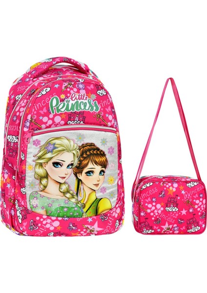 Frozen Desenli Ilkokul Çantası + Beslenme Çantası