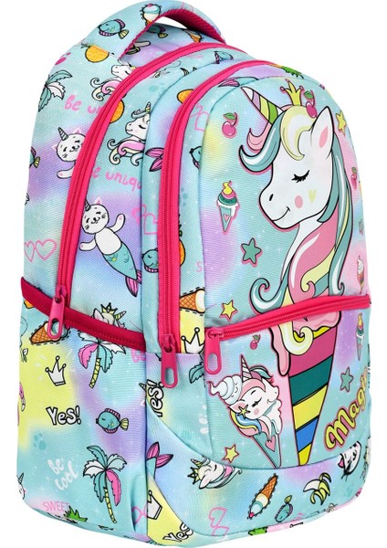 Ilkokul Unicorn Desenli Kız Çocuk Ilkokul Çantası + Beslenme Çantası fiyatları