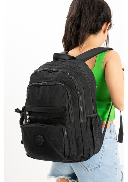 Ithal Maymuncuk Hediyeli Ultra Hafif Çok Cepli Krinkıl Sırt Çantası Unisex fiyatları