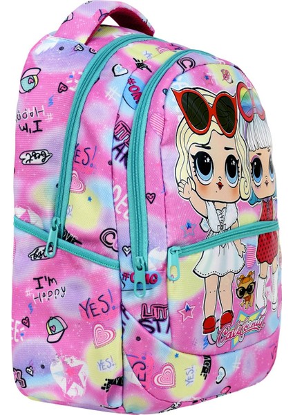 Ilkokul Renkli Desenli Kız Çocuk Ilkokul Çantası + Beslenme Çantası fiyatları