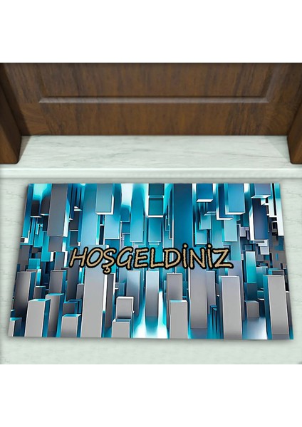 Üç Boyutlu (3d) Desenli Dekoratif Kapı Önü Paspası No: 1746