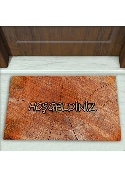 Ağaç Gövdesi Desenli Dekoratif Kapı Önü Paspası No: 1539