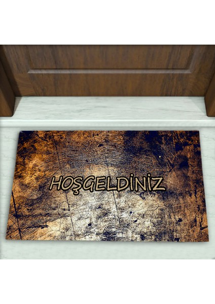 Modern Eskitme Desenli Dekoratif Kapı Önü Paspası No: 1142