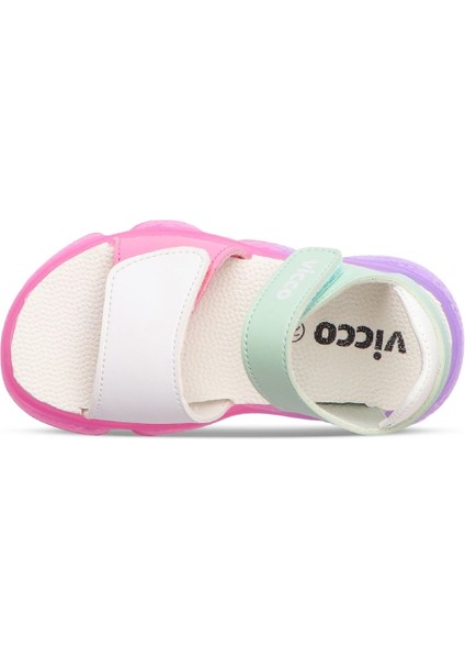 22-30 Numara Işıklı Hafif Kız Çocuk Sandalet