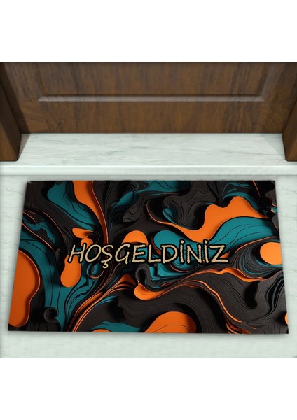 Modern Desenli Dekoratif Kapı Önü Paspası No: 1757