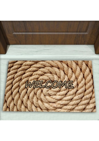 Halat Desenli Dekoratif Kapı Önü Paspası No: 1026