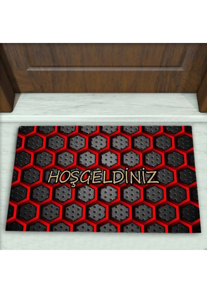 Geometrik Desenli Dekoratif Kapı Önü Paspası No: 1730