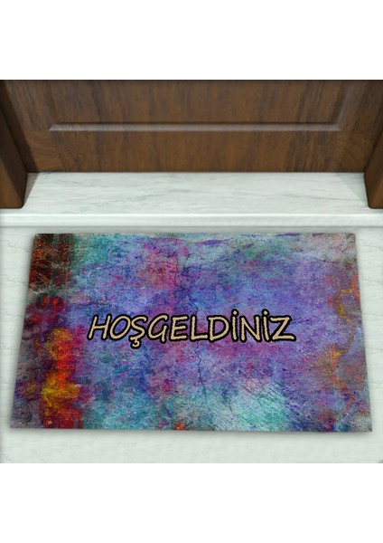 Modern Desenli Dekoratif Kapı Önü Paspası No: 1047