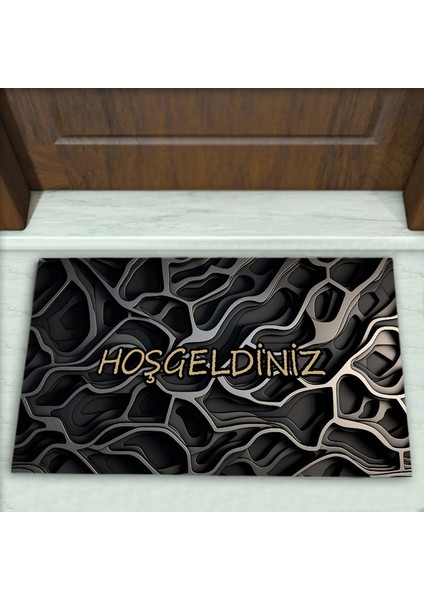 Geometrik Desenli Dekoratif Kapı Önü Paspası No: 1809