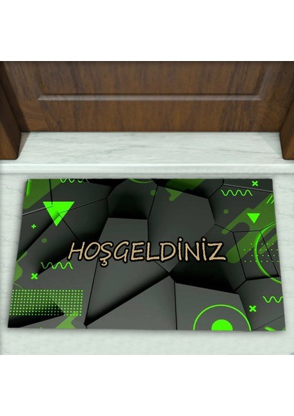 Geometrik Desenli Dekoratif Kapı Önü Paspası No: 1753