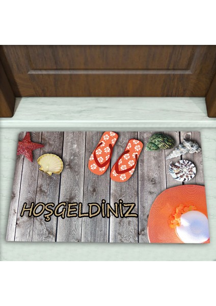 Parke Desenli Dekoratif Kapı Önü Paspası No: 1357
