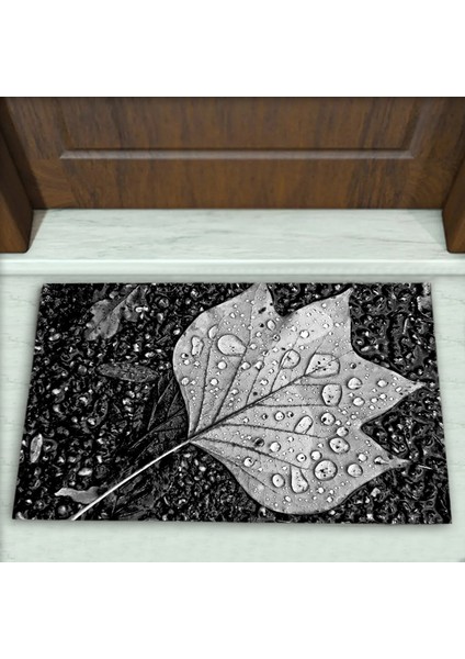 Yaprak Desenli Dekoratif Kapı Önü Paspası No: 1365