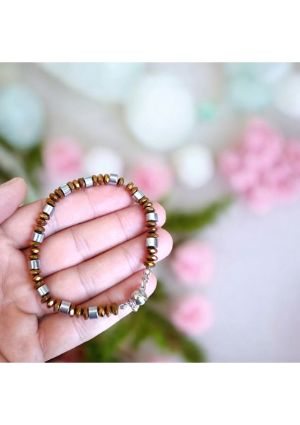 Hematit Bileklik Mıknatıs Klipsli Bileklik Doğal Taş Renk Atmaz Kararmaz fiyatları