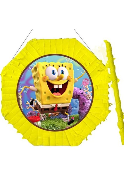 Sünger Bob Pinyata 42 cm + Sopası