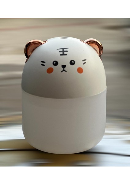 USB Ledli Taşınabilir Hava Nemlendiricisi Kedi Tasarımlı Buhar Makinesi Renkli 250ML modelleri