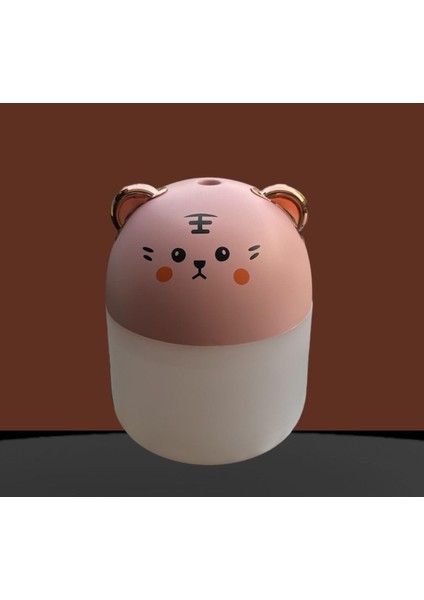 USB Ledli Gece Lambası Taşınabilir Hava Nemlendiricisi Kedi Tasarımlı Buhar Makinesi 250ML