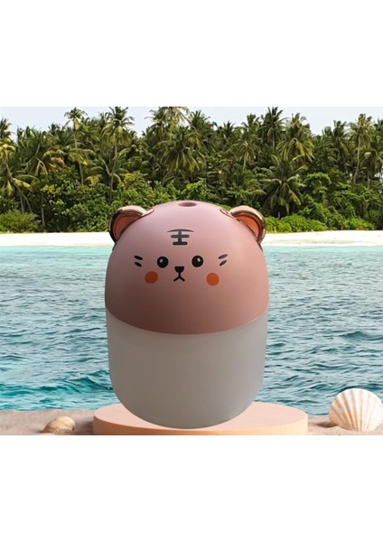 USB Ledli Gece Lambası Taşınabilir Hava Nemlendiricisi Kedi Tasarımlı Buhar Makinesi 250ML fırsatları
