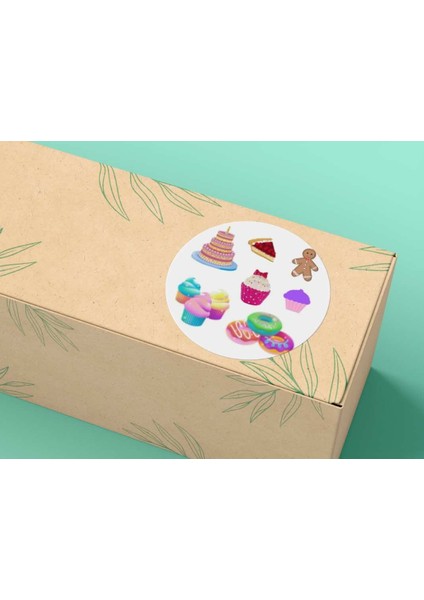 Tatlıcı Baklavıcı Kadayıfçı Dondurmacı Etiketi Dessert Sweet Mat Sticker 3 cm 100 Adet