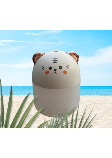 USB Ledli Taşınabilir Hava Nemlendiricisi Kedi Tasarımlı Buhar Makinesi 7 Renk Değiştiren Gece Lambası modelleri