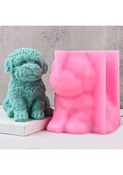 Hogart Design Büyük Teddy Köpek Mum Silikon Kalıp