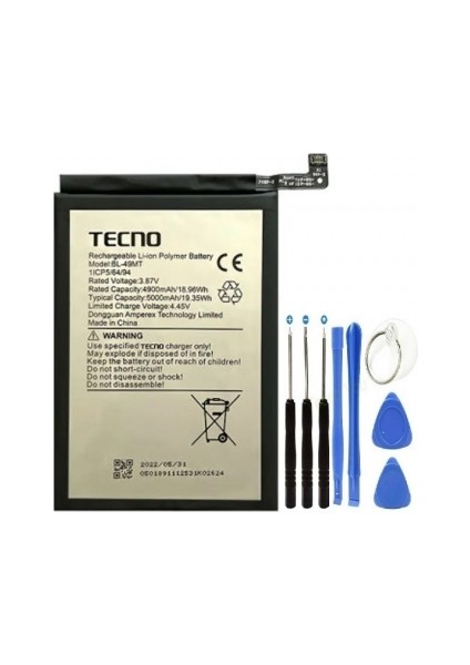 BL-49MT Camon 19 Pro Pil Batarya Ve Tamir Set