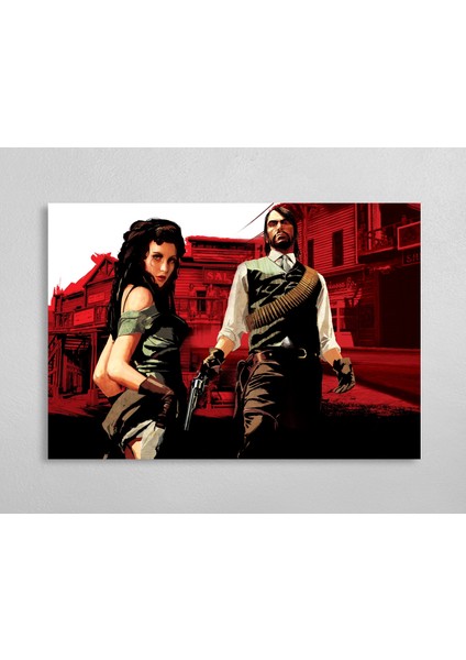 Poster City Red Dead Redemption Oyun Posteri - Çerçevesiz Parlak Fotoğraf Kağıdı