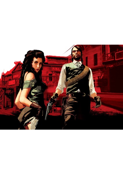 Poster City Red Dead Redemption Oyun Posteri - Çerçevesiz Parlak Fotoğraf Kağıdı